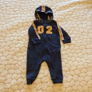 Gymboree football 6-12M boys navy one piece